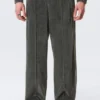 Mid Rise Loose Straight Leg Velour Track Pants – Dark Grey Mid Rise Loose Straight Leg Velour Track Pants – Dark Grey