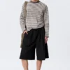 Mid Rise Loose Suiting Shorts – Black Mid Rise Loose Suiting Shorts – Black