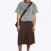 Mid Rise Loose Suiting Shorts – Dark Brown Mid Rise Loose Suiting Shorts – Dark Brown