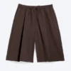 Mid Rise Loose Suiting Shorts – Dark Brown Mid Rise Loose Suiting Shorts – Dark Brown