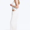 Mid Rise Loose Wide Leg Lyocell Trousers – White Mid Rise Loose Wide Leg Lyocell Trousers – White