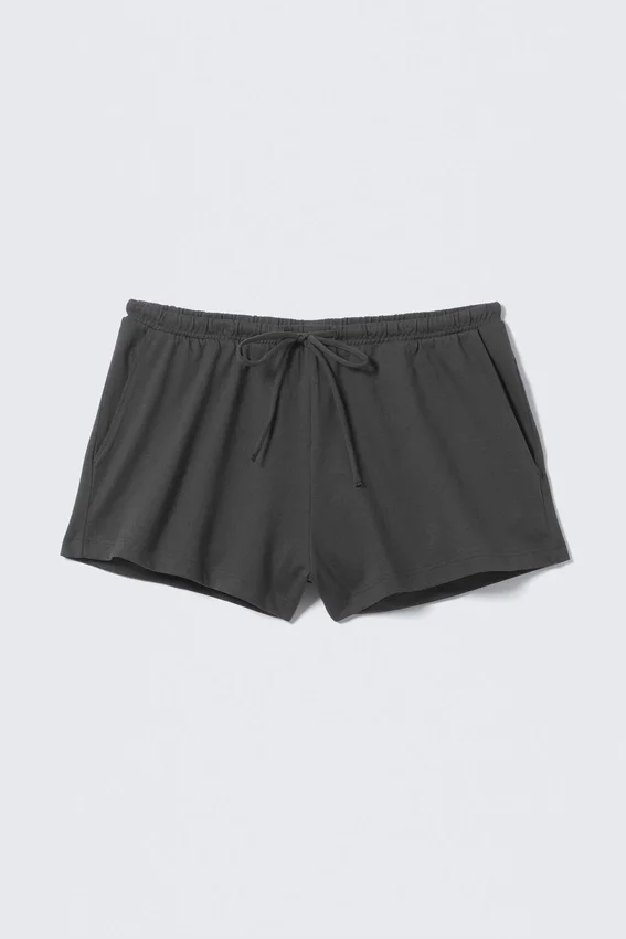 Mid Rise Mini Jersey Shorts – Dark Grey Mid Rise Mini Jersey Shorts – Dark Grey