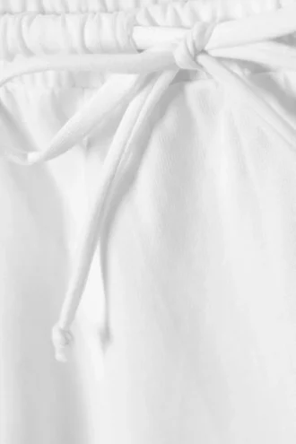 Mid Rise Mini Jersey Shorts – White
