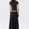 Mid Rise Panelled Maxi Skirt – Black Mid Rise Panelled Maxi Skirt – Black
