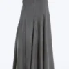 Mid Rise Panelled Maxi Skirt – Dark Grey Melange Mid Rise Panelled Maxi Skirt – Dark Grey Melange