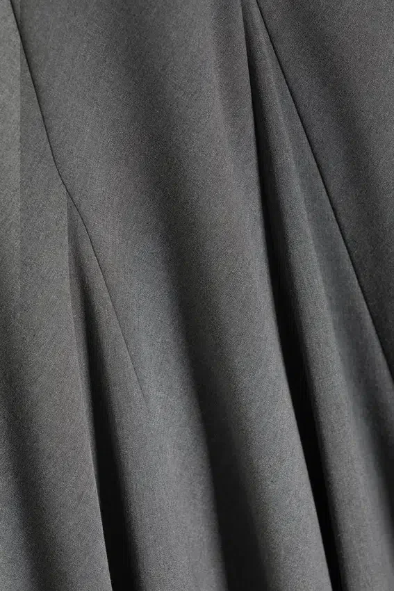 Mid Rise Panelled Maxi Skirt – Dark Grey Melange Mid Rise Panelled Maxi Skirt – Dark Grey Melange