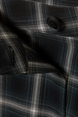Mid Rise Pleated Midi Skirt – Checked