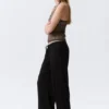 Mid Rise Relaxed Pyjama Trousers – Black Mid Rise Relaxed Pyjama Trousers – Black