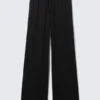 Mid Rise Relaxed Pyjama Trousers – Black Mid Rise Relaxed Pyjama Trousers – Black