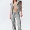Mid Rise Relaxed Pyjama Trousers – Grey Melange Mid Rise Relaxed Pyjama Trousers – Grey Melange