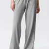 Mid Rise Relaxed Pyjama Trousers – Grey Melange Mid Rise Relaxed Pyjama Trousers – Grey Melange