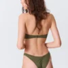 Mid-Rise Ruched Brazilian Bikini Bottoms – Dark Green Mid-Rise Ruched Brazilian Bikini Bottoms – Dark Green