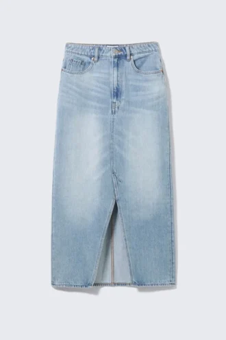 Midi Denim Skirt – Fresh Blue – Light Blue