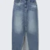 Midi Denim Skirt – Mountain Blue Midi Denim Skirt – Mountain Blue