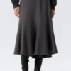 Midi Slim Volume Skirt – Striped Dark Grey Midi Slim Volume Skirt – Striped Dark Grey