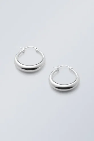 Mija Hoop Earrings – Silver