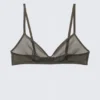 Mila Printed Mesh Triangle Bra – Dark Brown Mila Printed Mesh Triangle Bra – Dark Brown