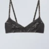 Miley Washed Cotton Bra – Bleach Washed Black Miley Washed Cotton Bra – Bleach Washed Black