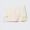 Mini Cotton Cargo Skirt – Off-White Mini Cotton Cargo Skirt – Off-White