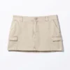 Mini Cotton Cargo Skirt – Pinkish Beige Mini Cotton Cargo Skirt – Pinkish Beige