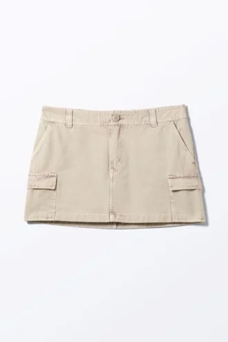 Mini Cotton Cargo Skirt – Pinkish Beige