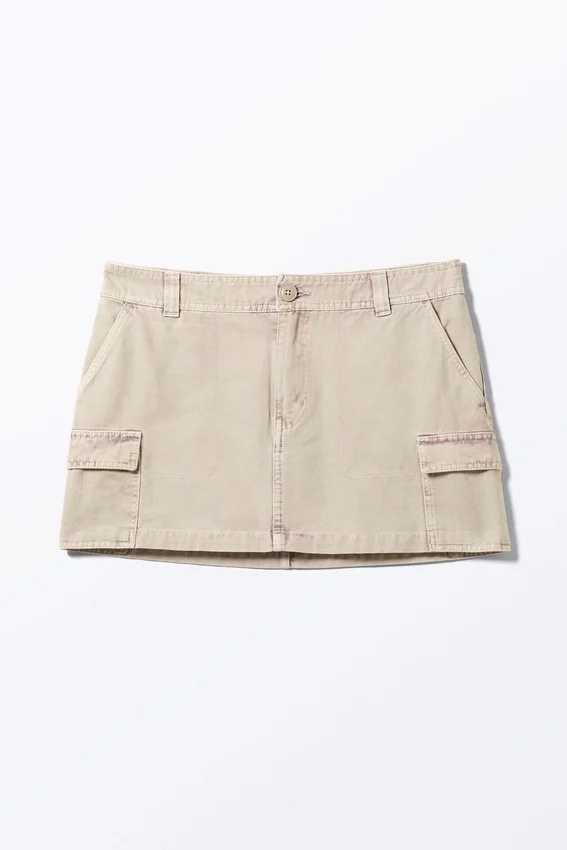 Mini Cotton Cargo Skirt – Pinkish Beige Mini Cotton Cargo Skirt – Pinkish Beige