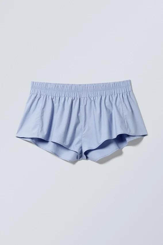 Mini Cotton Shorts – Light Blue Mini Cotton Shorts – Light Blue