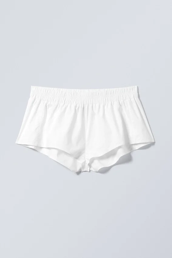 Mini Cotton Shorts – White Mini Cotton Shorts – White