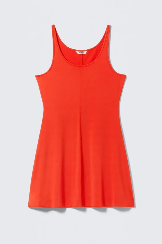 Mini Jersey Tank Dress – Bright Red Mini Jersey Tank Dress – Bright Red