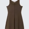 Mini Jersey Tank Dress – Dark Brown Mini Jersey Tank Dress – Dark Brown