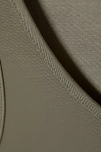 Mini Jersey Tank Dress – Khaki Green
