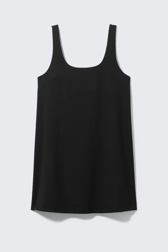 Mini Pinafore Dress – Black Mini Pinafore Dress – Black