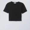 Mini Rib Crop Top – Black Mini Rib Crop Top – Black