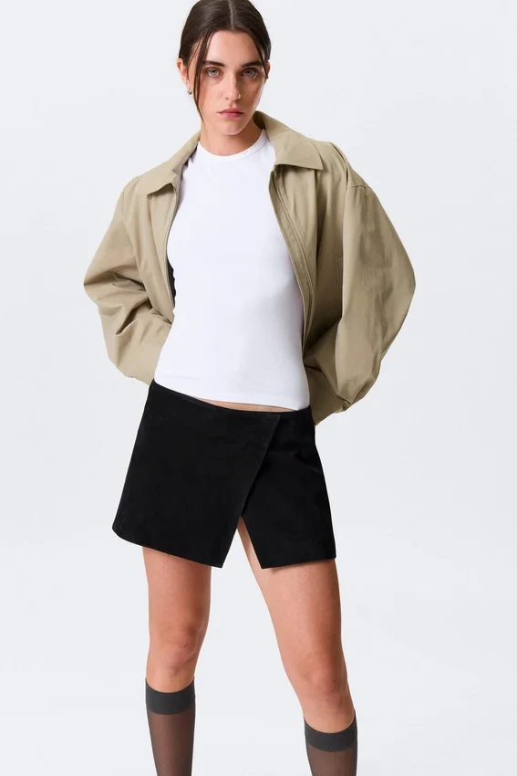Mini Suede Wrap Skirt – Black Mini Suede Wrap Skirt – Black