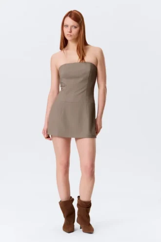 Mini Tube Suiting Dress – Mole Melange