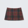 Mini Twill Skirt – Dark Red Check Mini Twill Skirt – Dark Red Check
