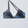 Minimal Asymmetric Printed Bikini Top – Speed Blue Minimal Asymmetric Printed Bikini Top – Speed Blue