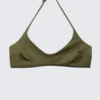 Minimal Halter Bikini Top – Dark Green Minimal Halter Bikini Top – Dark Green