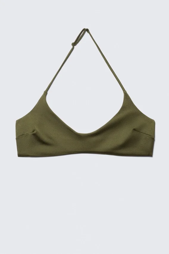 Minimal Halter Bikini Top – Dark Green Minimal Halter Bikini Top – Dark Green