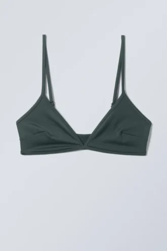 Minimal Pullover Bikini Top – Dark Green