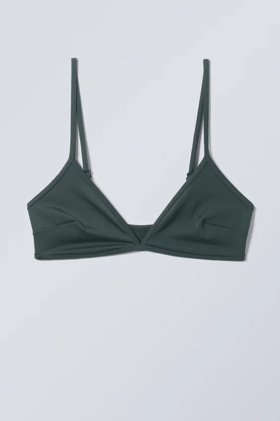 Minimal Pullover Bikini Top – Dark Green Minimal Pullover Bikini Top – Dark Green
