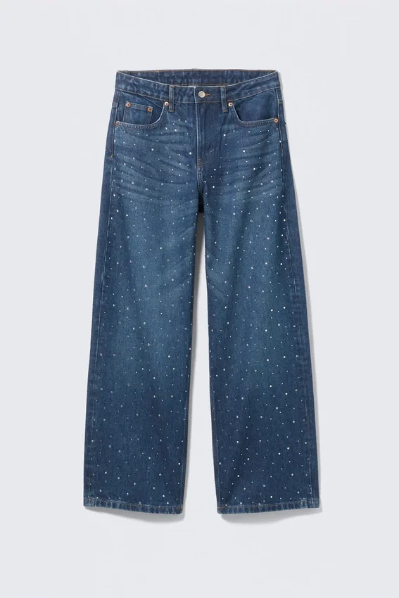 Missy Embellished Low Rise Straight Leg Jeans – Embellished Blue – Dark Blue Missy Embellished Low Rise Straight Leg Jeans – Embellished Blue – Dark Blue
