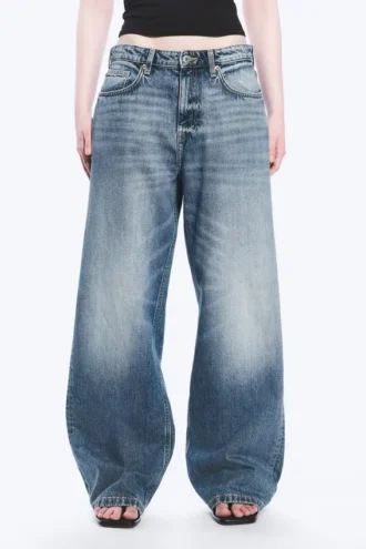 Missy Low Rise Loose Straight Jeans – Blue Horses – Medium Blue Missy Low Rise Loose Straight Jeans – Blue Horses – Medium Blue