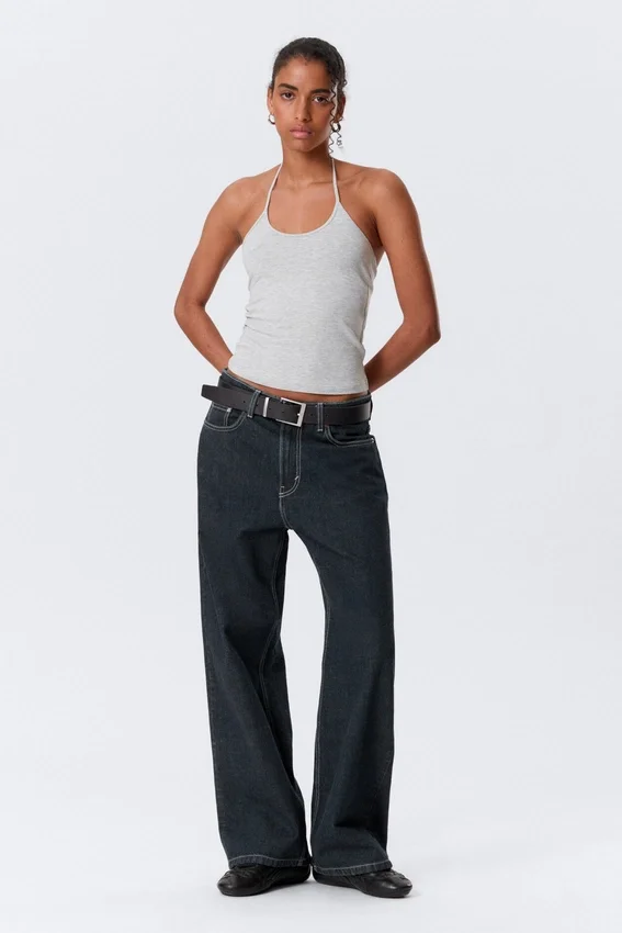 Missy Low Rise Loose Straight Jeans – Blue Rinse – Dark Blue Missy Low Rise Loose Straight Jeans – Blue Rinse – Dark Blue