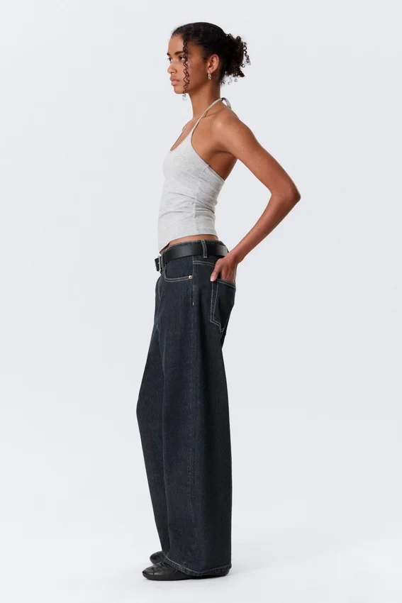 Missy Low Rise Loose Straight Jeans – Blue Rinse – Dark Blue Missy Low Rise Loose Straight Jeans – Blue Rinse – Dark Blue
