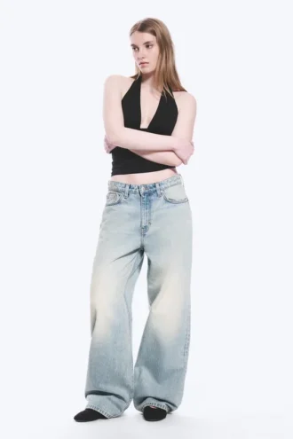 Missy Low Rise Loose Straight Jeans – Broken Blue – Light Blue Missy Low Rise Loose Straight Jeans – Broken Blue – Light Blue