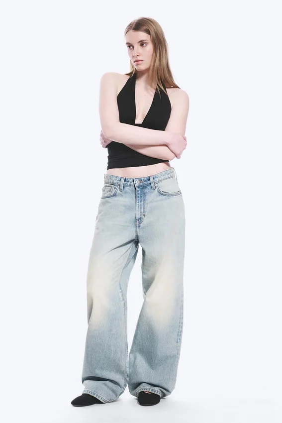 Missy Low Rise Loose Straight Jeans – Broken Blue – Light Blue Missy Low Rise Loose Straight Jeans – Broken Blue – Light Blue