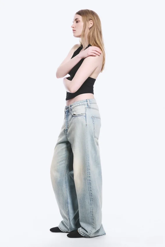 Missy Low Rise Loose Straight Jeans – Broken Blue – Light Blue Missy Low Rise Loose Straight Jeans – Broken Blue – Light Blue