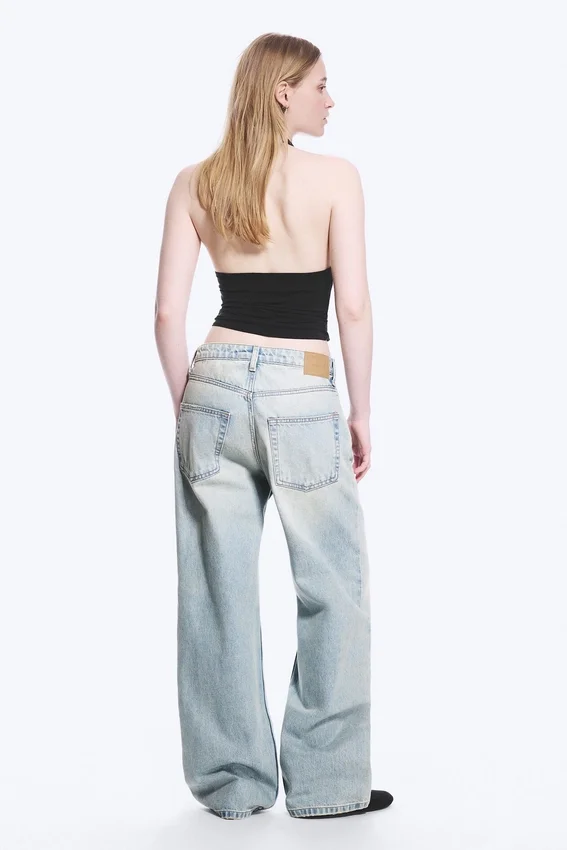 Missy Low Rise Loose Straight Jeans – Broken Blue – Light Blue Missy Low Rise Loose Straight Jeans – Broken Blue – Light Blue
