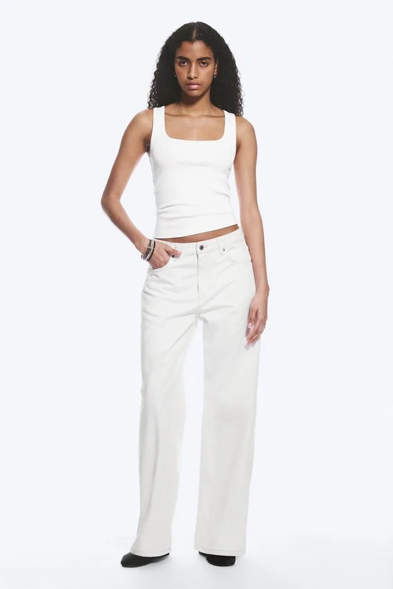 Missy Low Rise Loose Straight Jeans – Dirty White – White Missy Low Rise Loose Straight Jeans – Dirty White – White